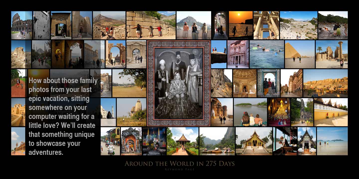 composite of travel photos